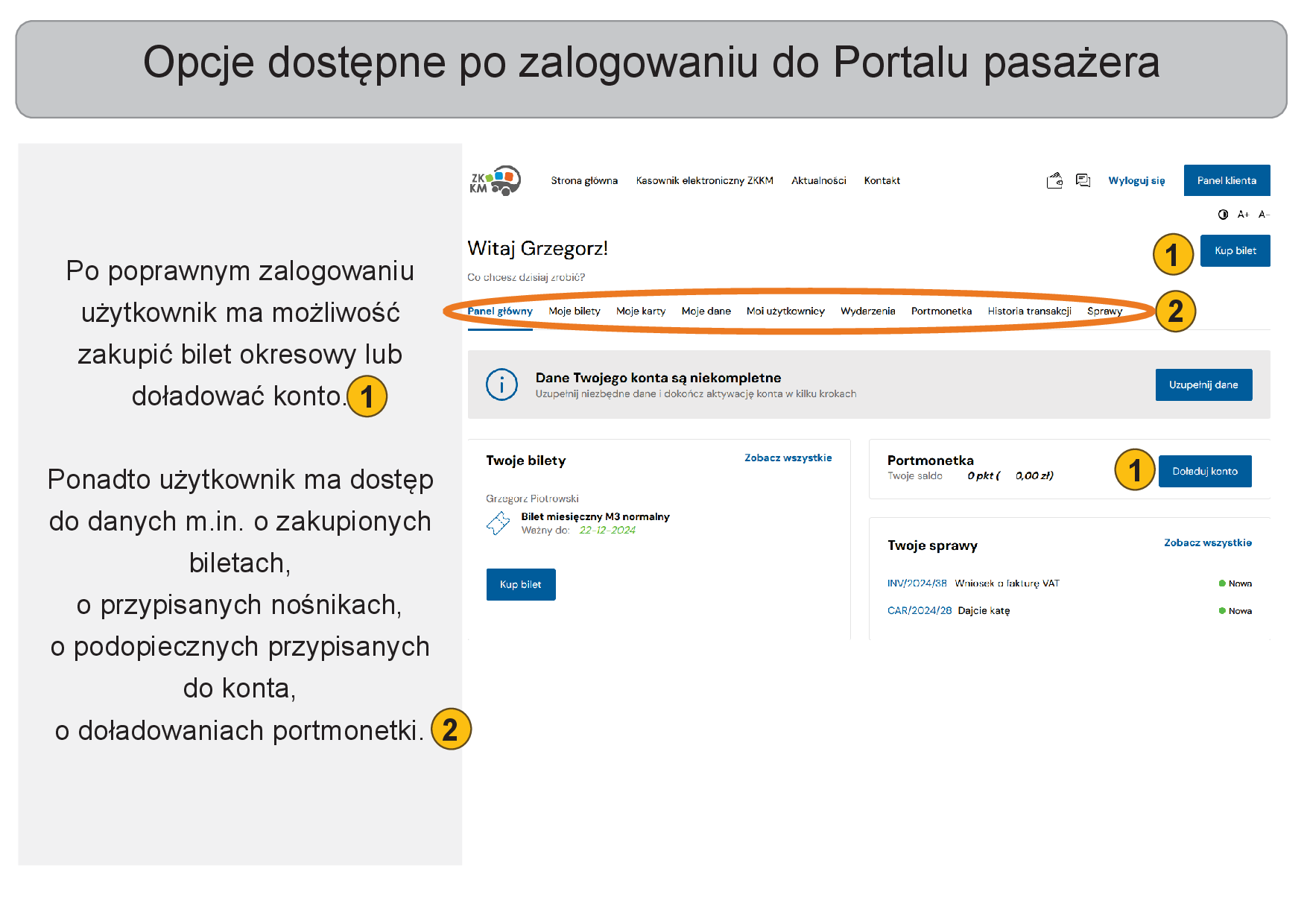 Instrukcja obsługi Portalu Pasażera